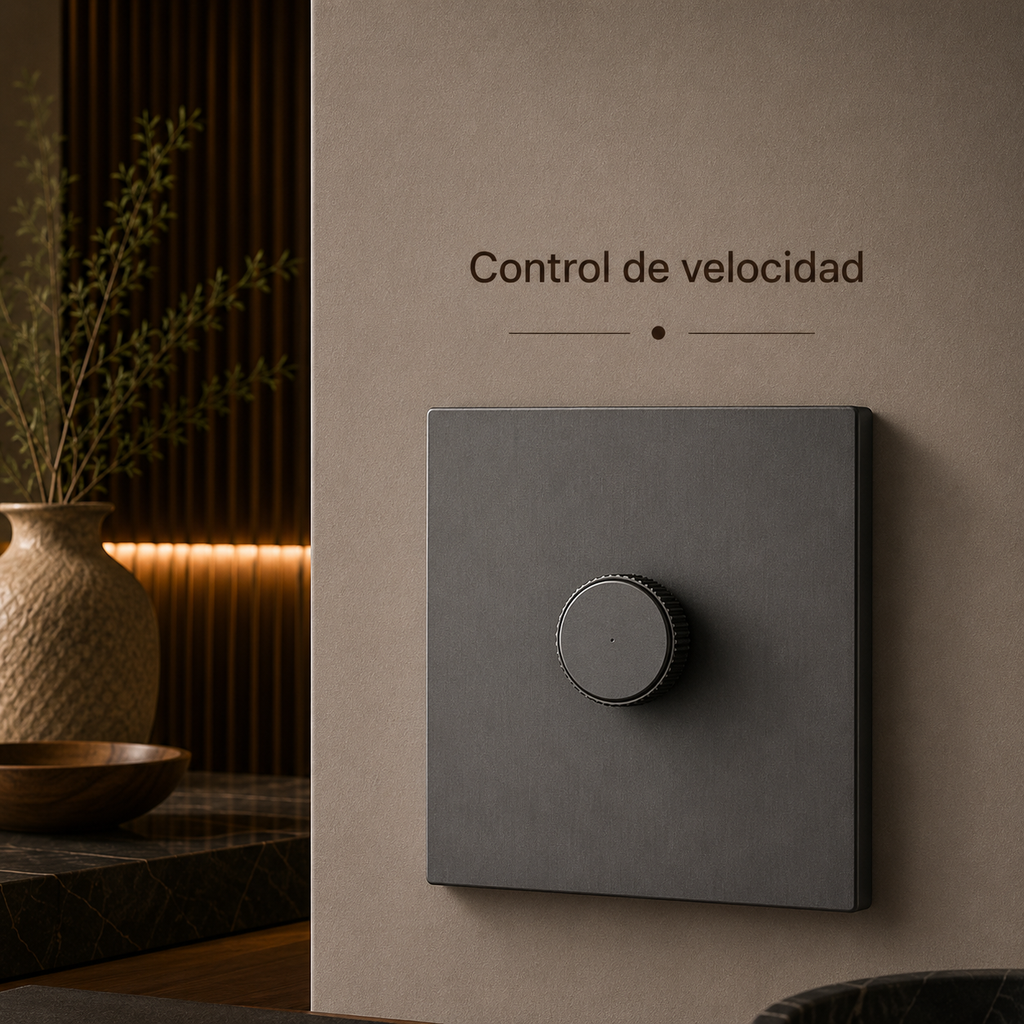 Pizarra — Interruptor de Palanca · Panel Gris Acero