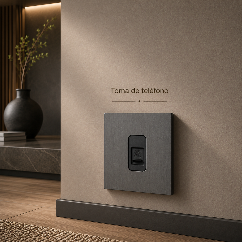 Pizarra — Interruptor de Palanca · Panel Gris Acero