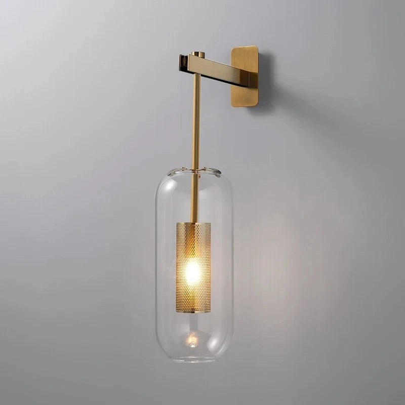 Velada — Aplique de Pared en Cristal y Latón