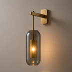 Velada — Aplique de Pared en Cristal y Latón